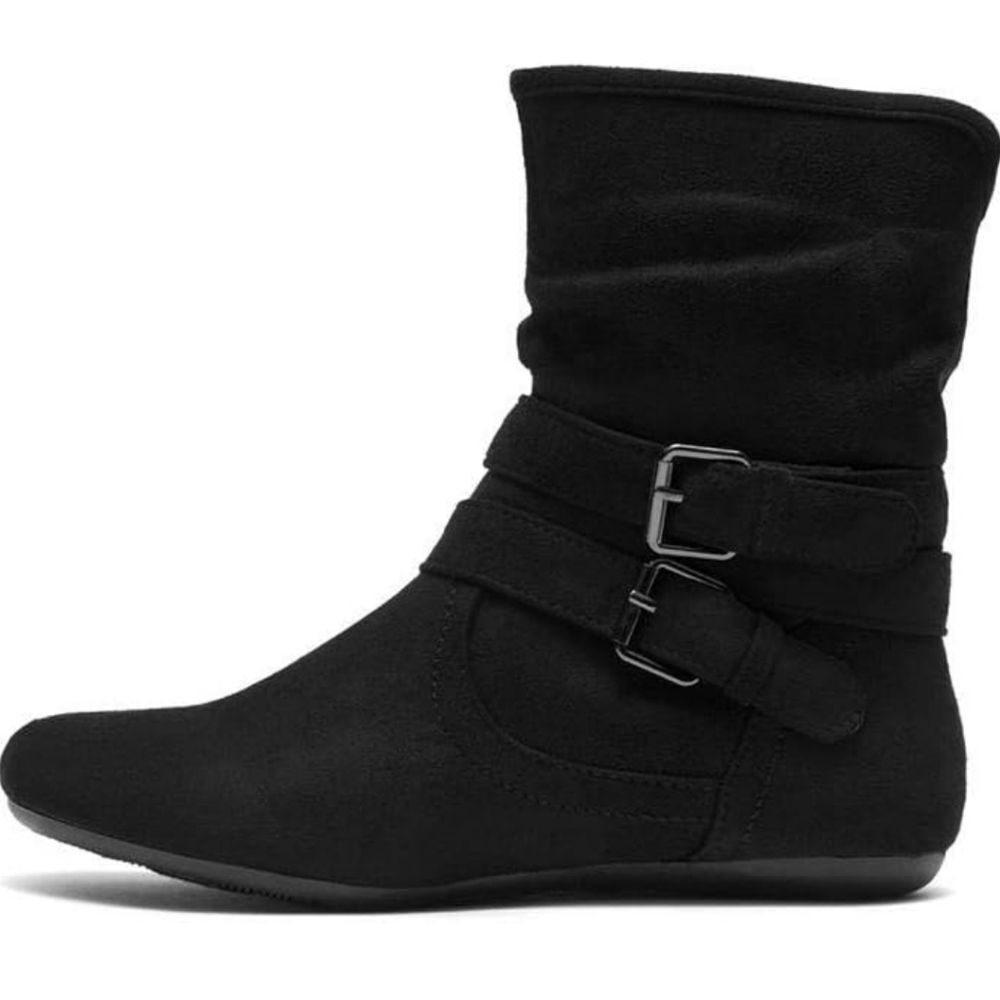 BRAND NEW HERSTYLE LINDELL FLAT HEEL CALF SIDE ZIPPER SLOUCH ANKLE BOOTIES - Picture 9 of 16